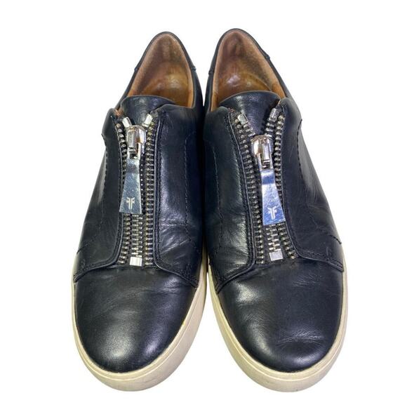 Frye Black Leather Slip-On Sneakers - Picture 4 of 8